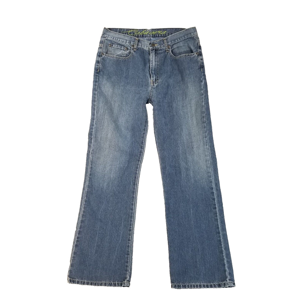 Cubavera Jeans men's 31x29 relaxed fit straight blue denim pants retro